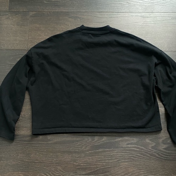 NIKE Women’s Sportswear Jersey Black Mock Neck - Picture 3 of 5